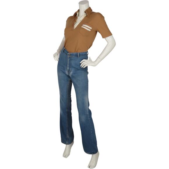 Retro Camel Polo w/ Artistic Pocket & Soft Collar - Picture 2 of 12